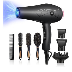 HAARTROCKNER SET MIT 1 DIFFUSOR 2 FÖN KONZENTRATOREN 4 STYLING-KÄMMEN, HAARFÖN HAIR DRYER 3 HEIZ UND 2 GESCHWINDIGKEITSSTUFEN – Bild 4